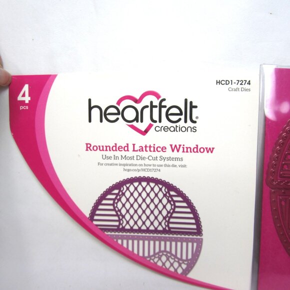 Heartfelt Creations Rounded Latticve Window 4 Pcs HCD1-7274 - Picture 2 of 3